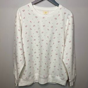 NWT Ocean Drive Floral Fleece Crewneck